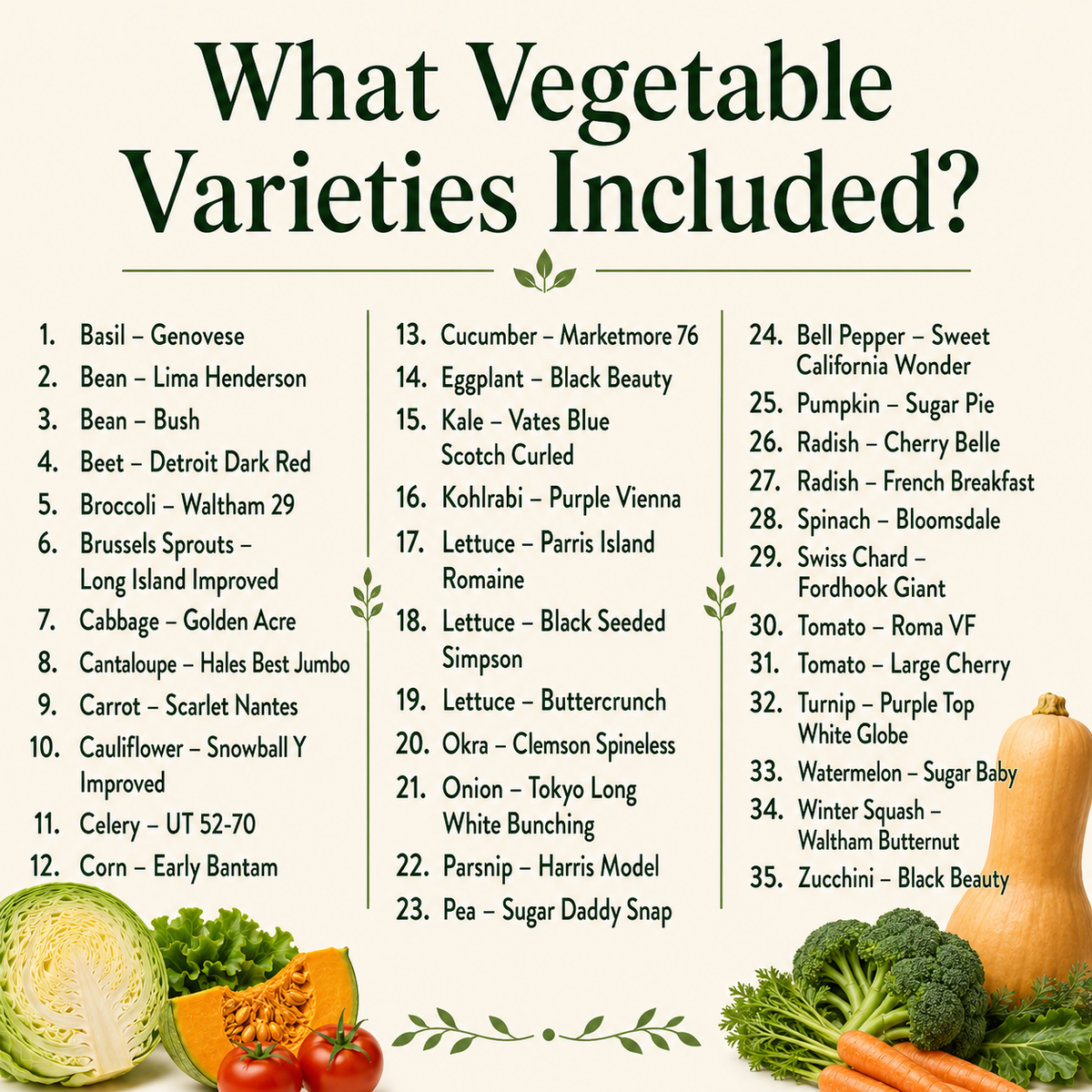 Seed Vault Heirloom Seeds (35 Pack)